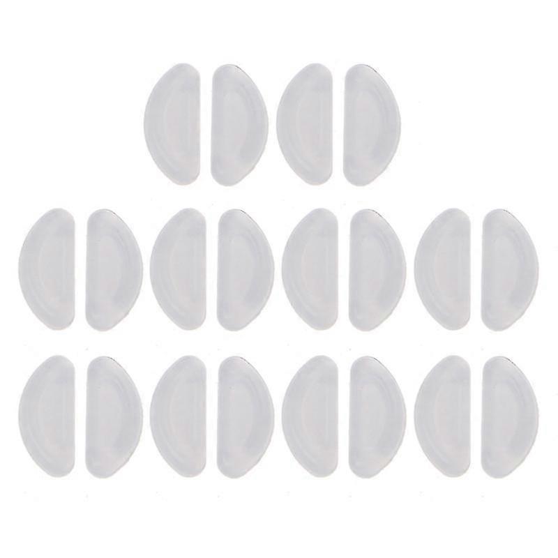 10pairs Zelfklevende bril neuspads D Vorm Anti-slip Zachte siliconen neuspads