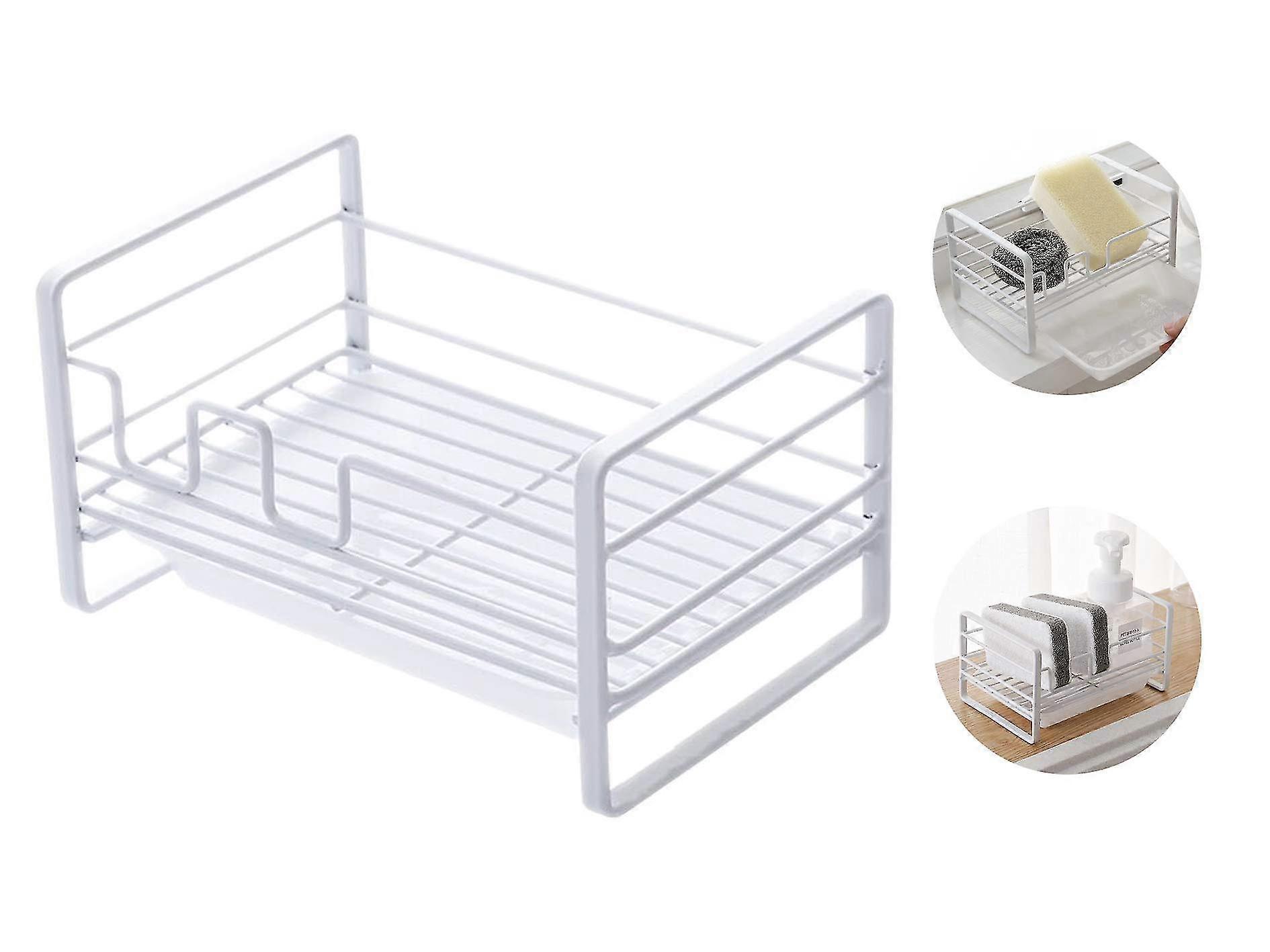 Soap/sponge Dish With Drainer For Sink Or Wash Basin White