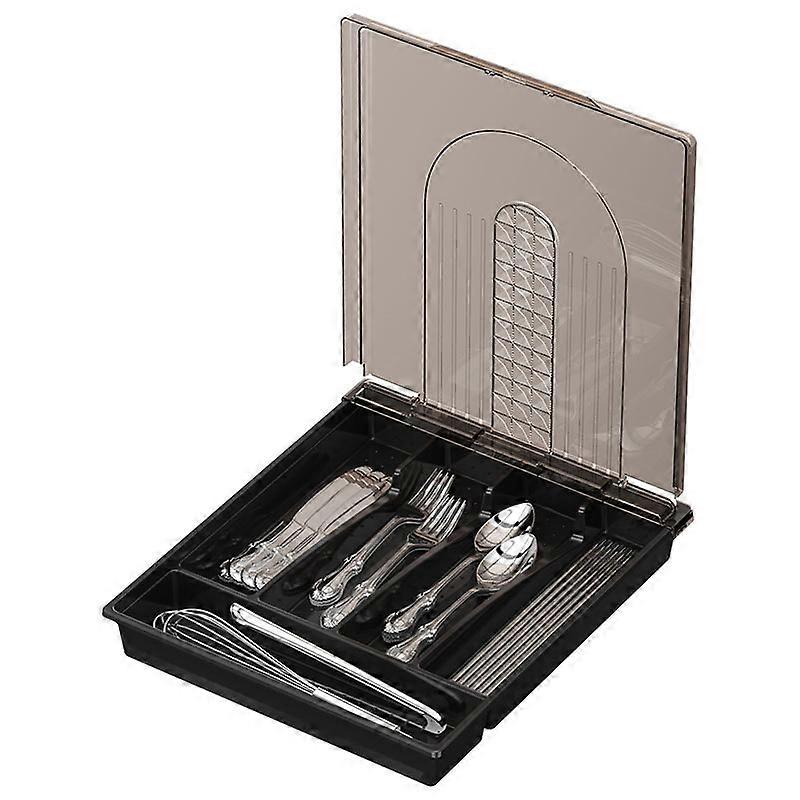 Portable Tableware Storage Box With Lid Drawer Table Tableware Tray Outdoor Dustproof Tableware Storage Box