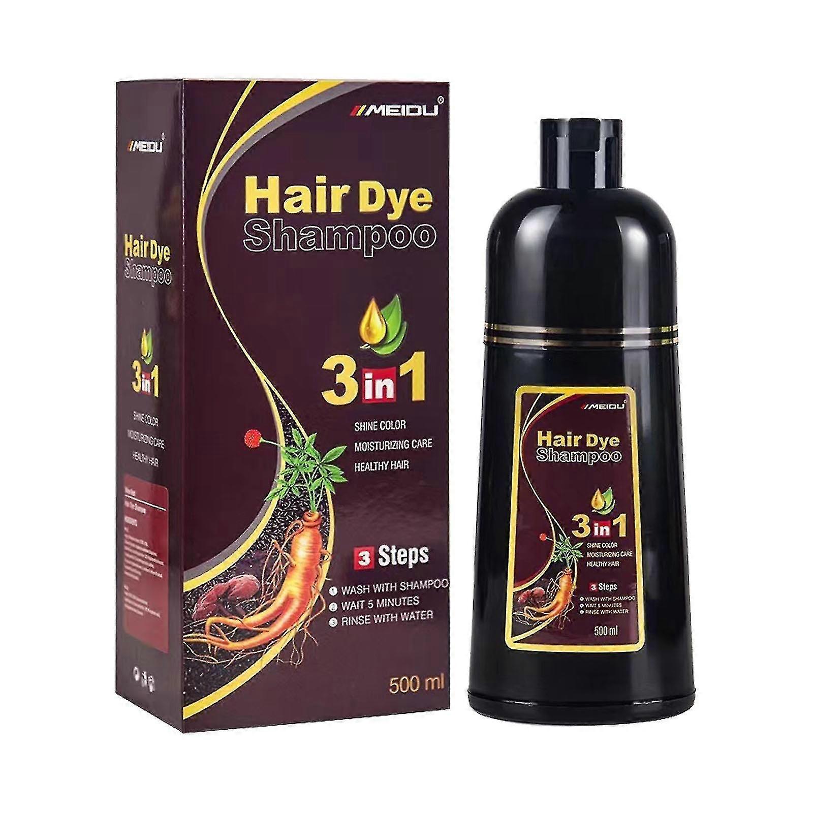 Herbal Hair Darkening Shampoo No Damage To Hair 10 Mins Control Frizz 500ml