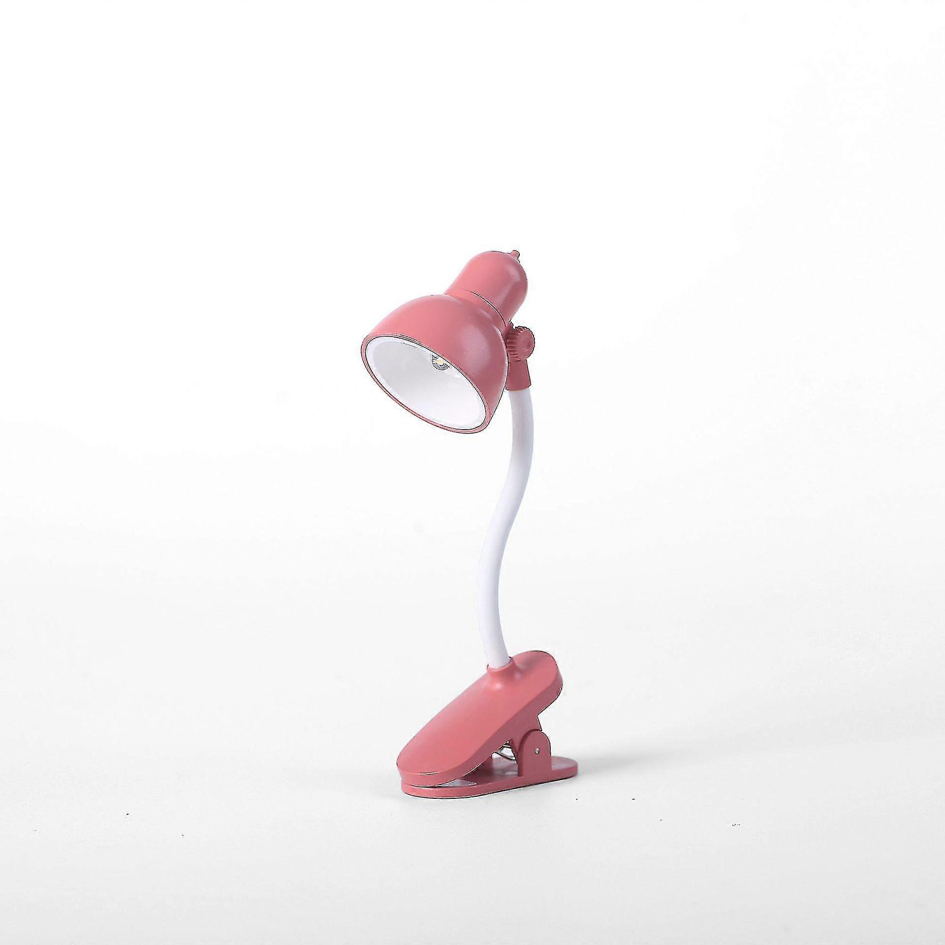 1 Pack Of New Mini Portable Clip Small Table Lamp Portable Small Book Clip Night Light Rotate Freely Bend At Any Angle (rose Red) PXCL