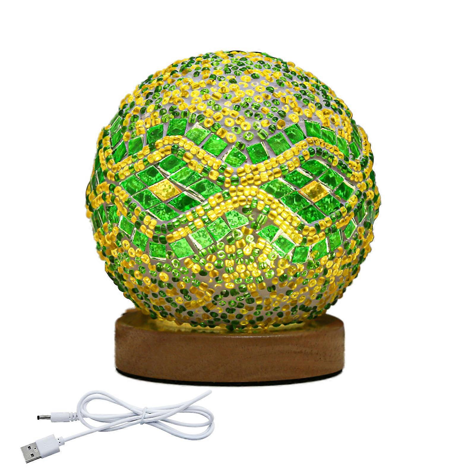 Children Night Light Wooden Base Infinitely Adjustable Brightness USB Charging