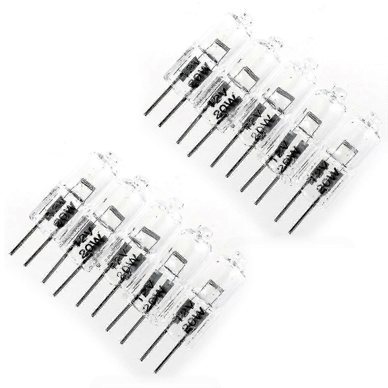 10 X G4 20w 12v Şeffaf Halon Lamba Ampulleri