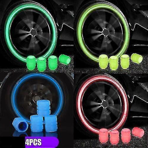 4/8pcs φθορισμού καθολική φωτεινή βαλβίδα καπάκι αυτοκίνητο μοτοσικλέτας διακοσμητικά ελαστικά αξεσουάρ