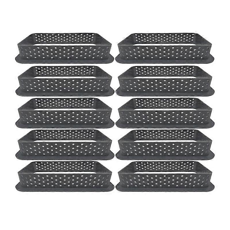 10Pcs Mousse Fruit Cake Ring Egg Tart Dessert Mould Non Stick Heat-Resistant Bakeware Perforated