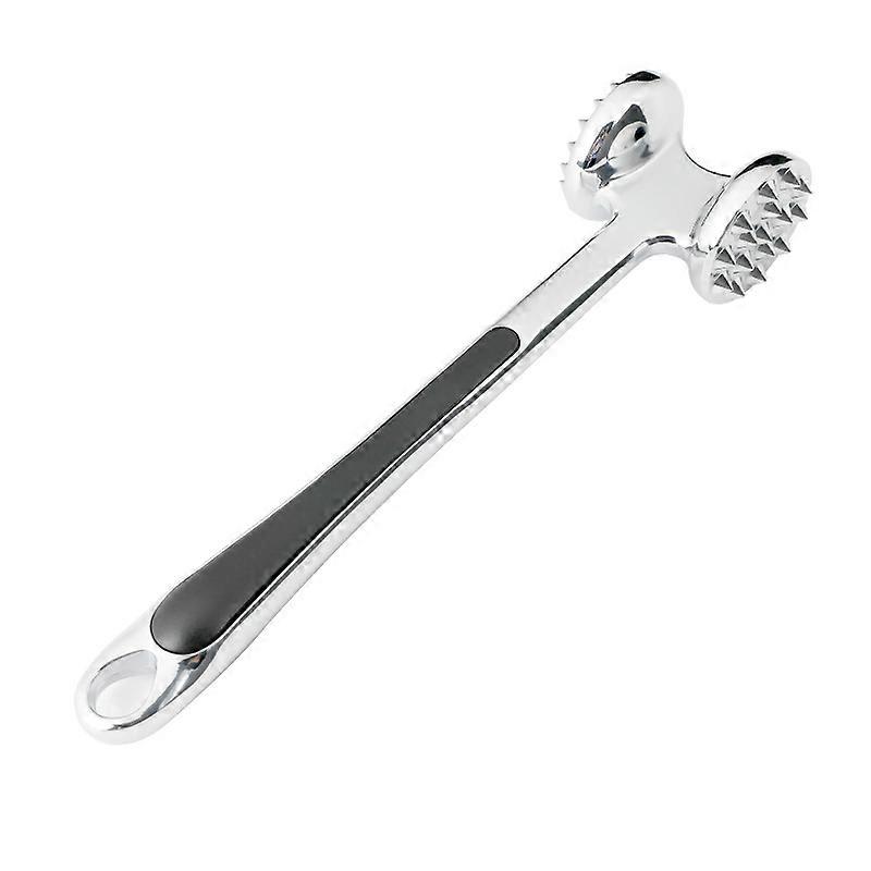 Meat tenderizer - professional tools - kitchen utensils - alloy double-sided hammer (silver)