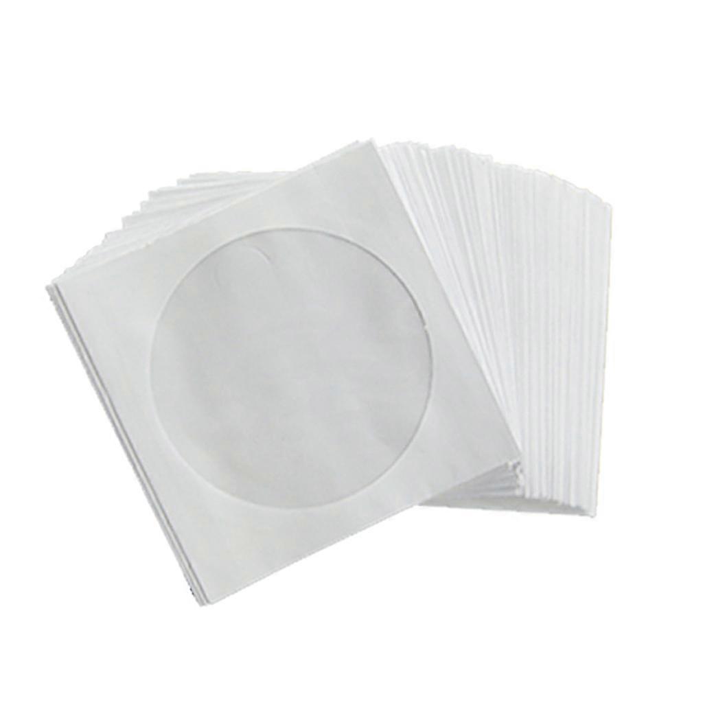 DVD Disk için 100 Adet Kağıt Zarf 8 / 12 cm Medya Kağıt Zarf Kollu Tutucu