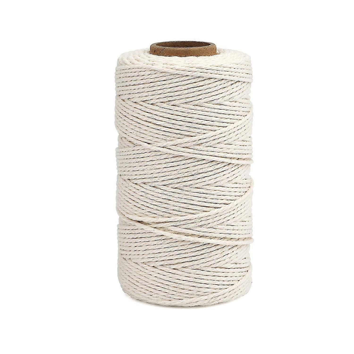 Beige White String, Cotton Butchers Cooking String Twine 2mmx100M for Tying