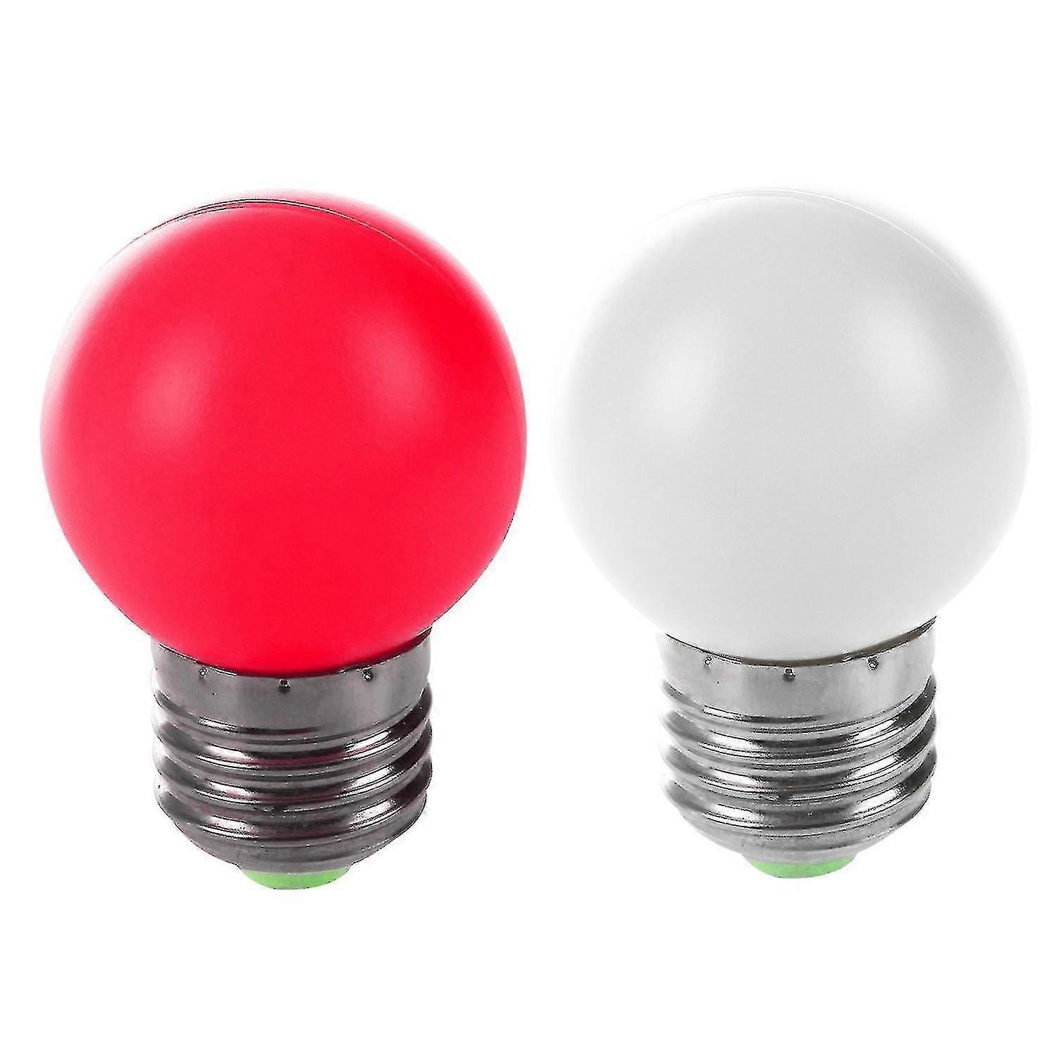 2pcs E27 Led Bulb Bulb 0.5w - Red