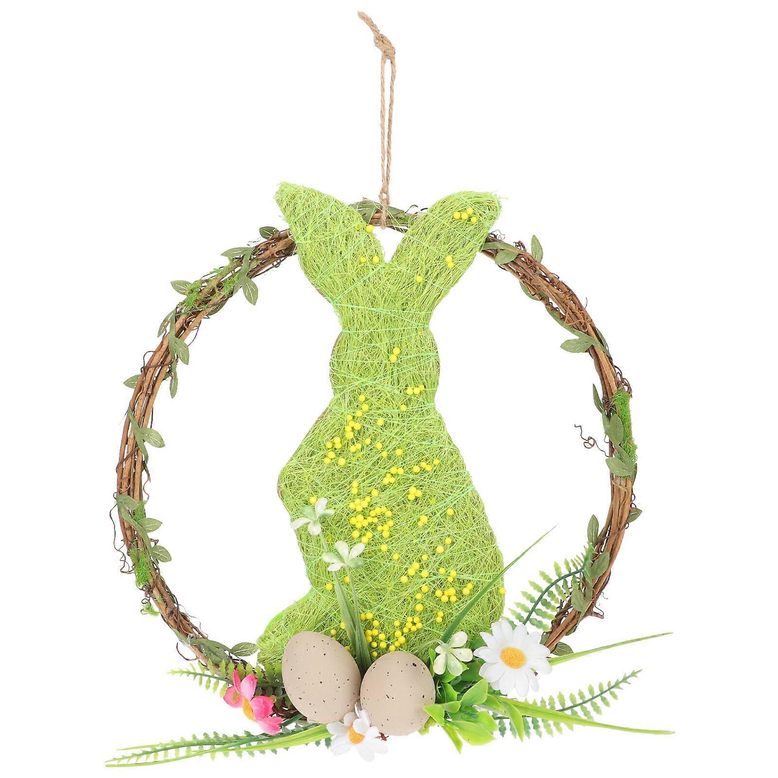 Easter Wreath Artificial Easter Pendant Home Easter Spring Door Hanging Decoration