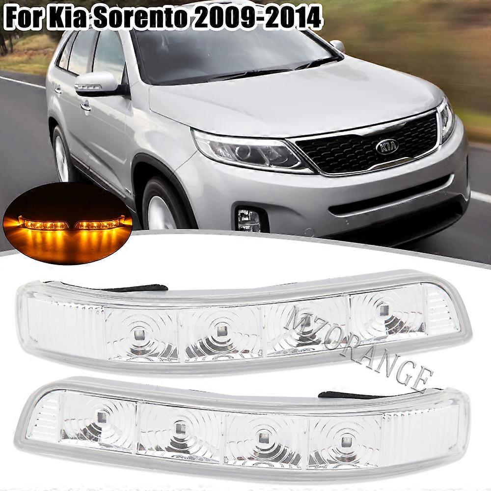 4 LED Rearview Rear View Mirror Lights for Kia Sorento XM 2009-2014 Turn Signal Side Lights 87613-2P000-FC 87623-2P000-FC