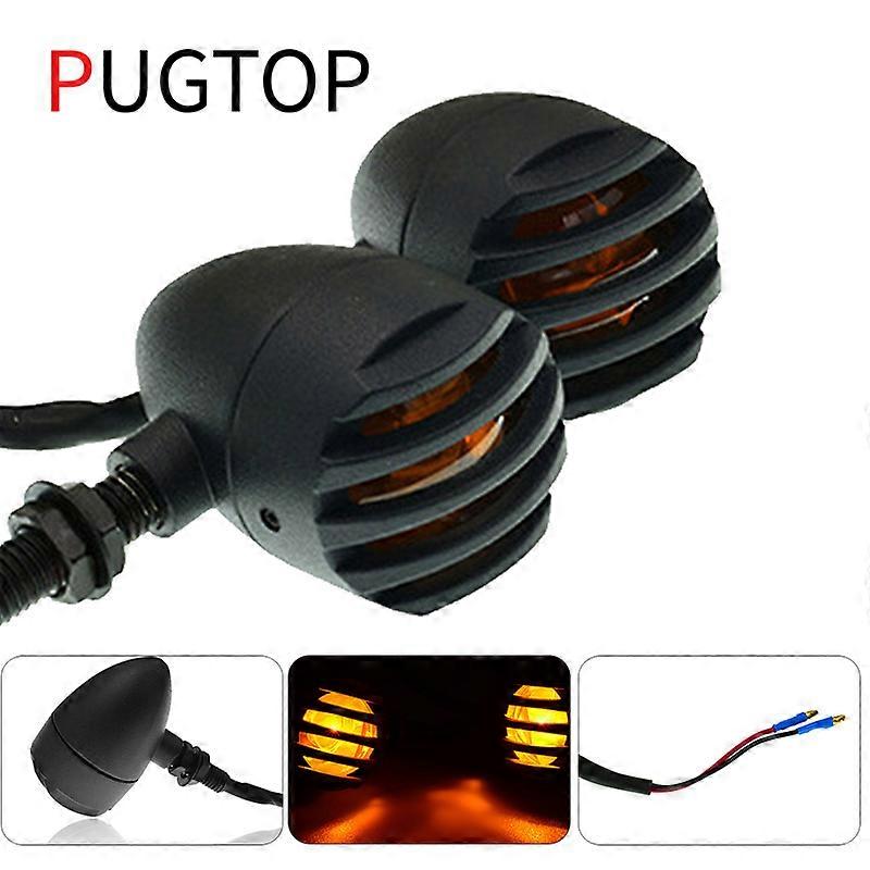 Metal Turn Signal Light Bullet Motorcycle flashing Light clignotant moto 12V Fit for Kawasaki Suzuki Yamaha Harley Davidson BMWMotor Vehicle Lighting