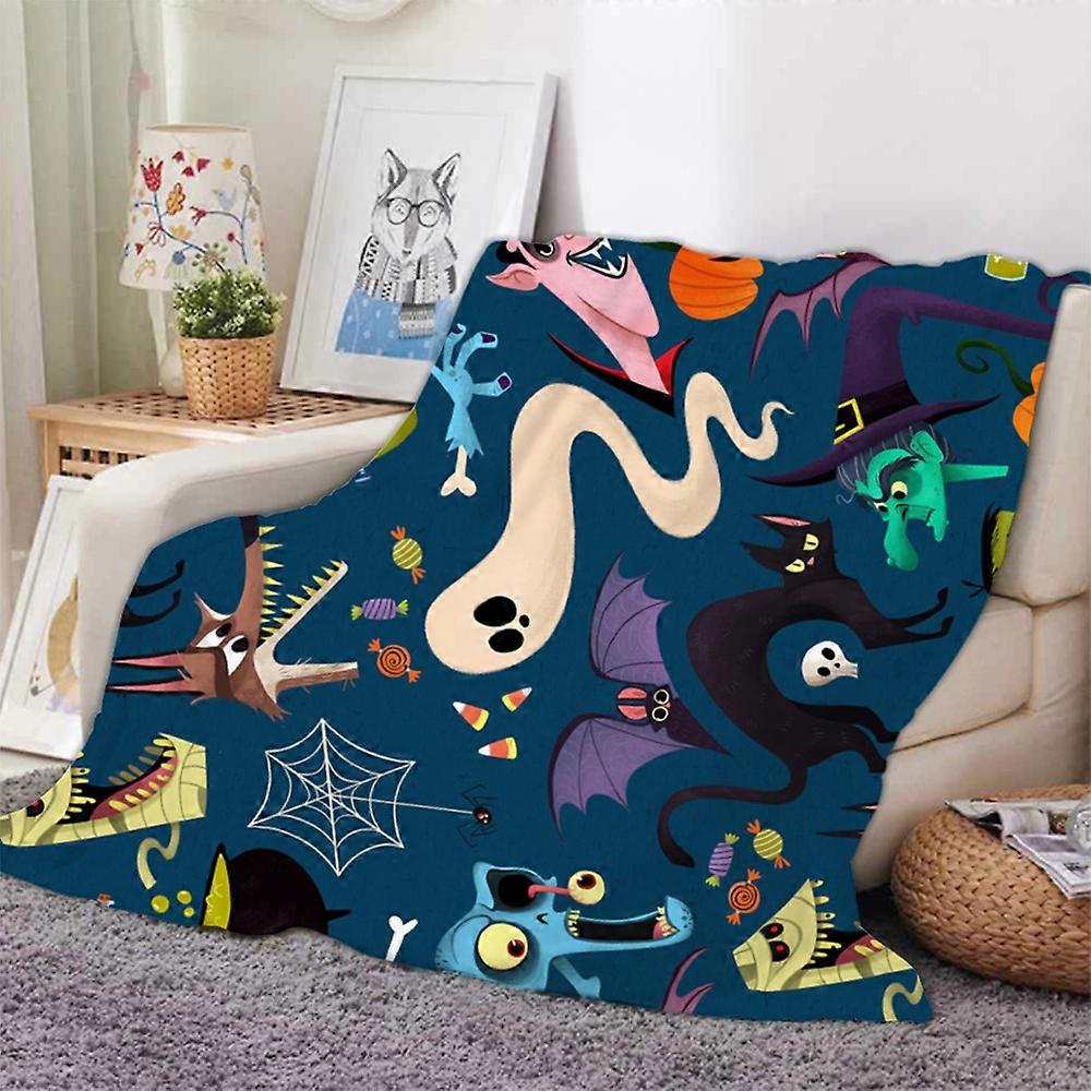 Vintersjal Tæppe Halloween Aircondition Tæppe Sofa Tæppe Flannel Tæppe-130cm*150cm