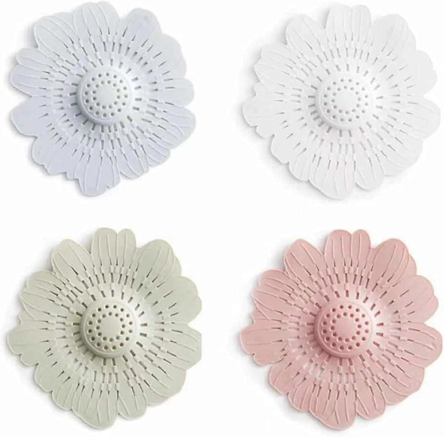 4 Pack Easy-to-install sink silicone drain mesh, sink hair filter,Kitchen sink filter