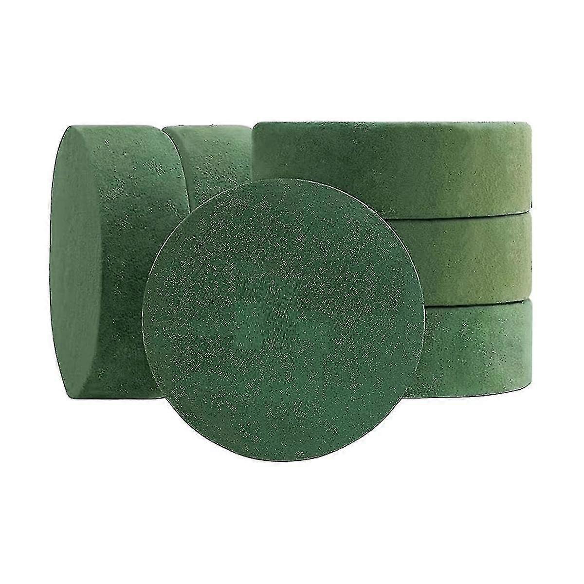 6 Packs Round Floral Foam Blocks,6.5in Dry Floral Foam For Artificial Flower For Wedding Aisle Flow