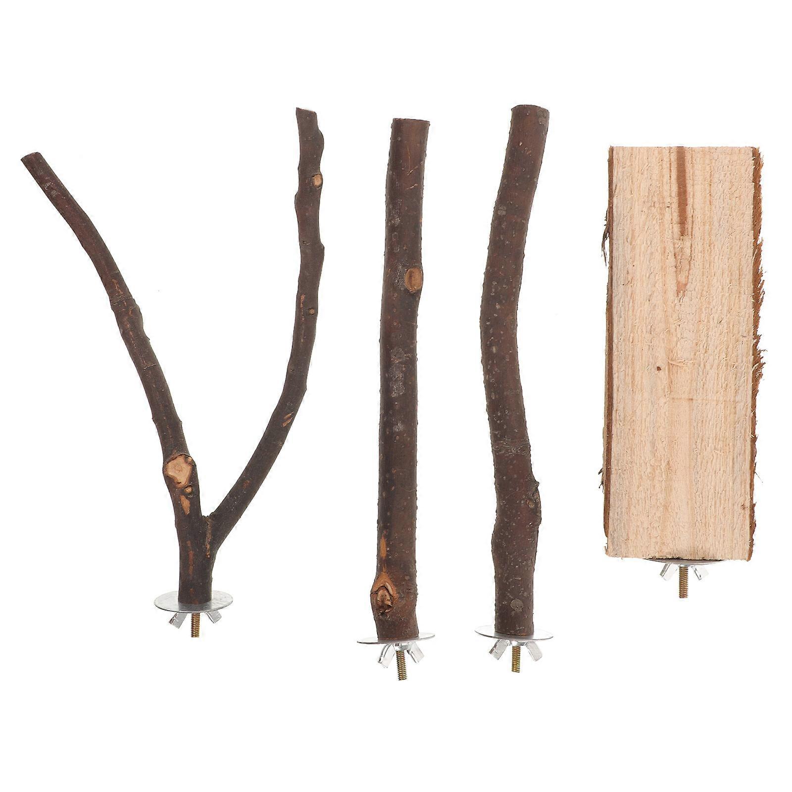 1 Set of Wooden Parrot Standing Perches Bird Standing Platform Parrot Standing Sticks Perches