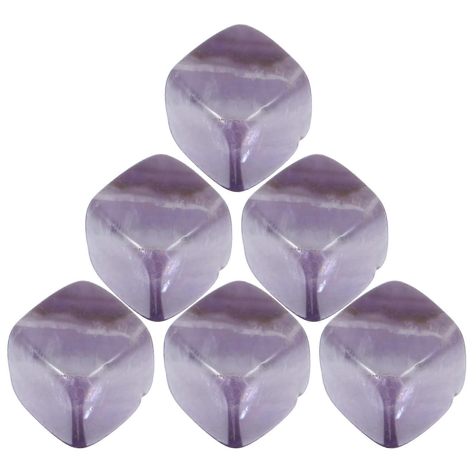 6 pcs Whiskey Stones Ice Cubes Drinks Reusable Stones Whiskey Cube Stones Wine Ice Cube Crystal