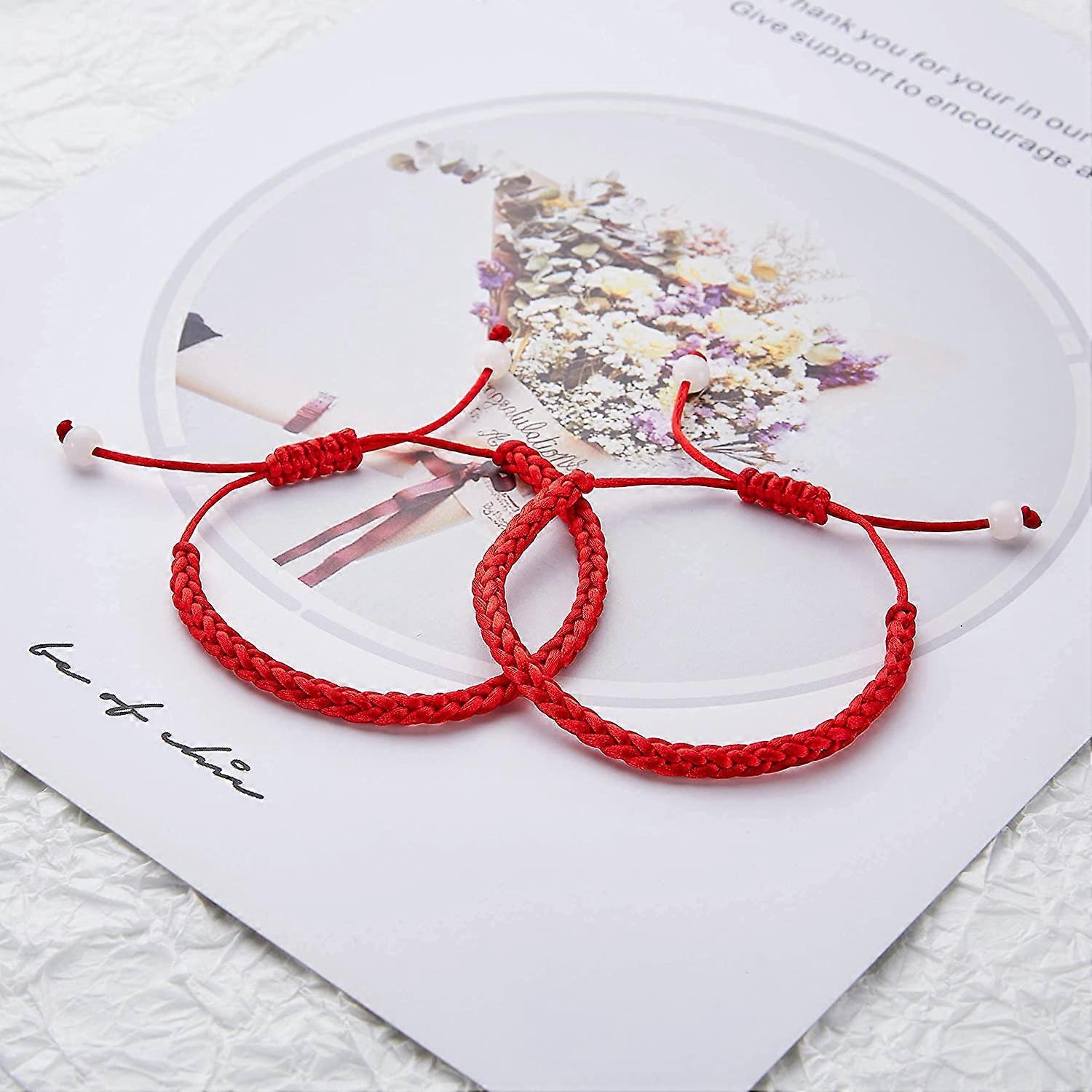 Red String of Fate Good Luck Protection Couples Bracelets for Boyfriend and Girlfriend