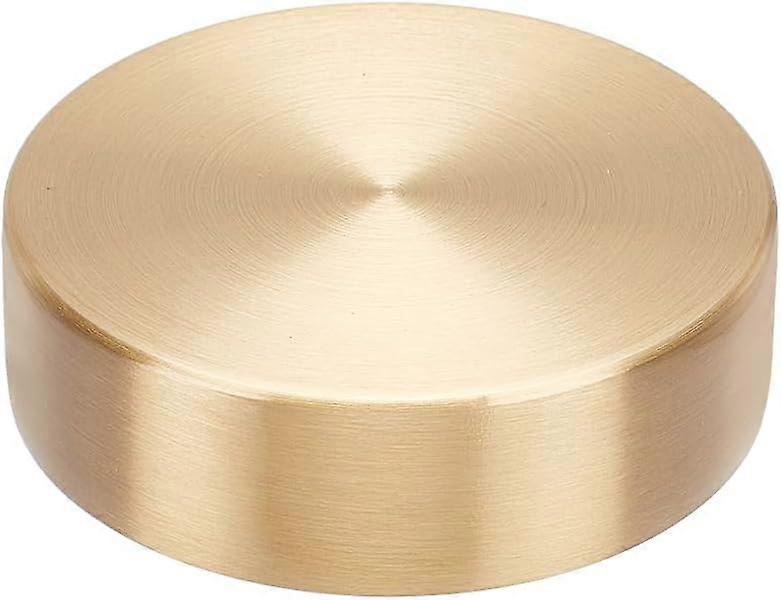 DIY Round Block Paperweight Chinese Calligraphy Paperweight Brass Golden Calligraphy Tool Metal Paper Weight Holding Paper Flat Desktop Home Office 1.