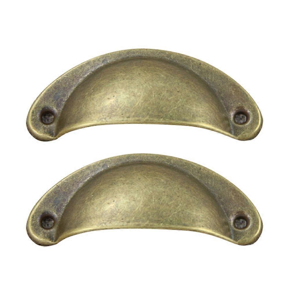 2Pcs Retro Shell Shaped Cupboard Drawer Cabinet Door Handle Furniture Knobs mengxi