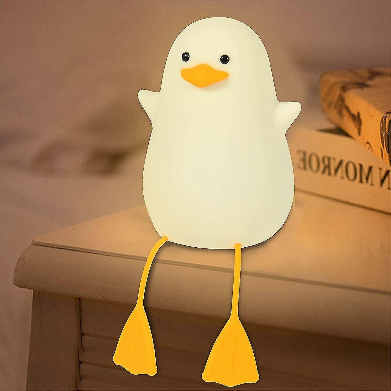 Kids Night Light, Cute Duck Silicone Bedside Lamp