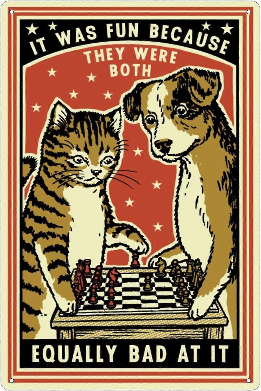 猫ビスケット金属錫看板壁看板面白い金属錫看板ホームビンテージアートの装飾鉄の絵画芸術の装飾鉄の絵画8x12インチ