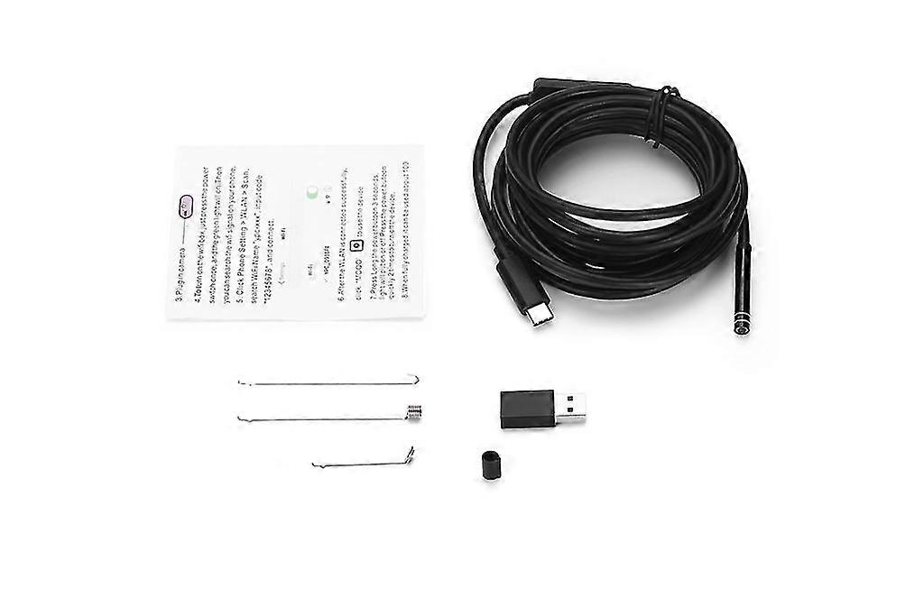 Wireless Snake Camera Inspection Hd Endoscope With Light Rigid Cable Borescope