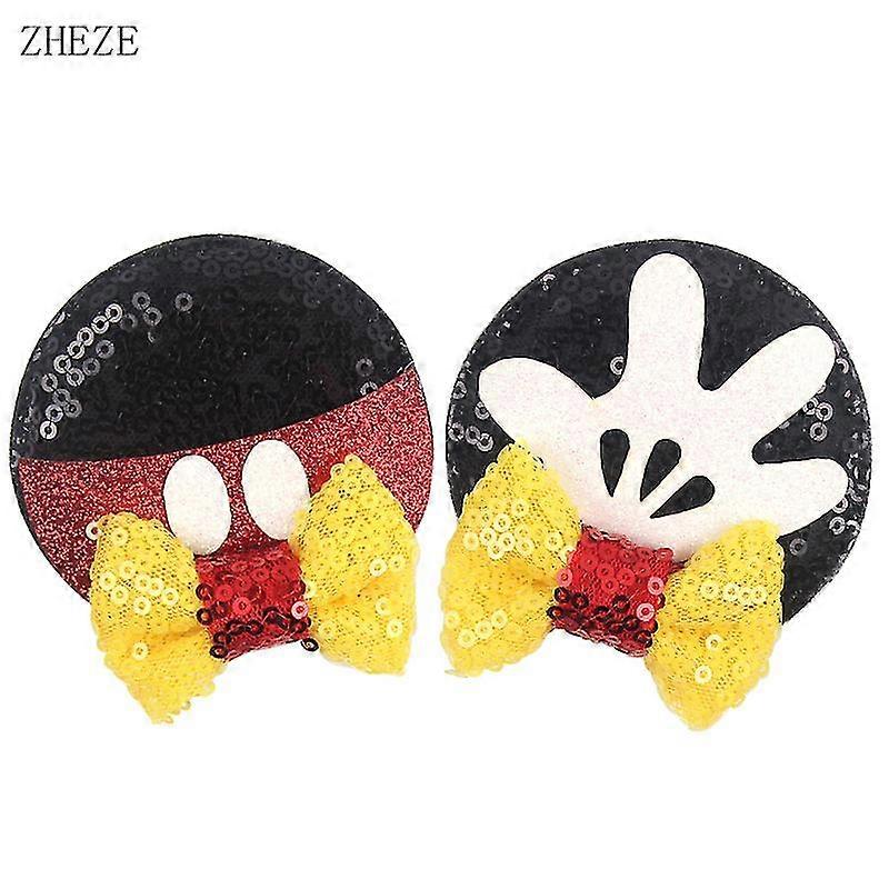 2023 Cute Mouse Ears Hair Clips For Girls Festival Party Sequin Bows Barrette Glitter Butterfly Hairpins Diy Hair Accessories