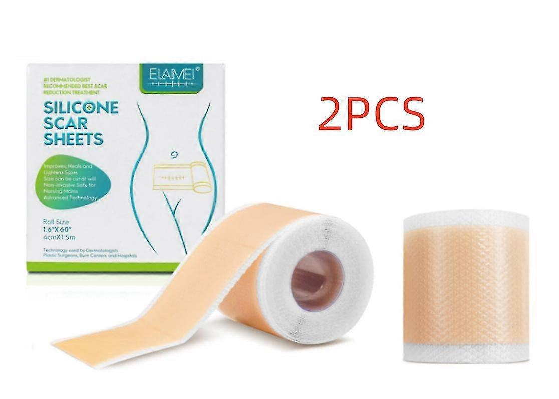 2pcs Silicone Scar Sheets Care Dermatolgist Recommandé Meilleur Scal Sheetstummy Tuck