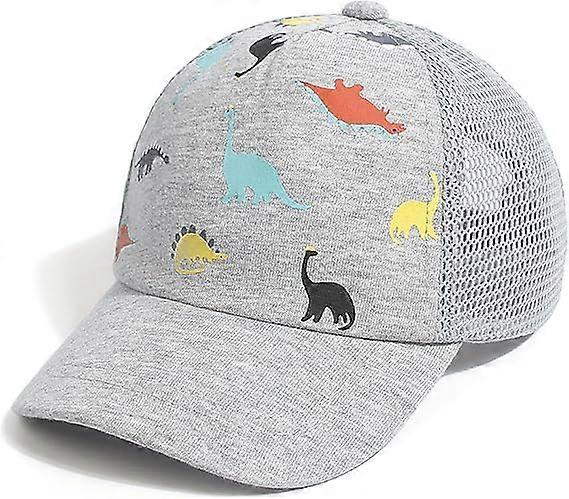 Toddler Baseball Cap Baby Cap Sun hat Print Dinosaur Pattern and Solid Color hat Kids boy Girl Age 0-8t