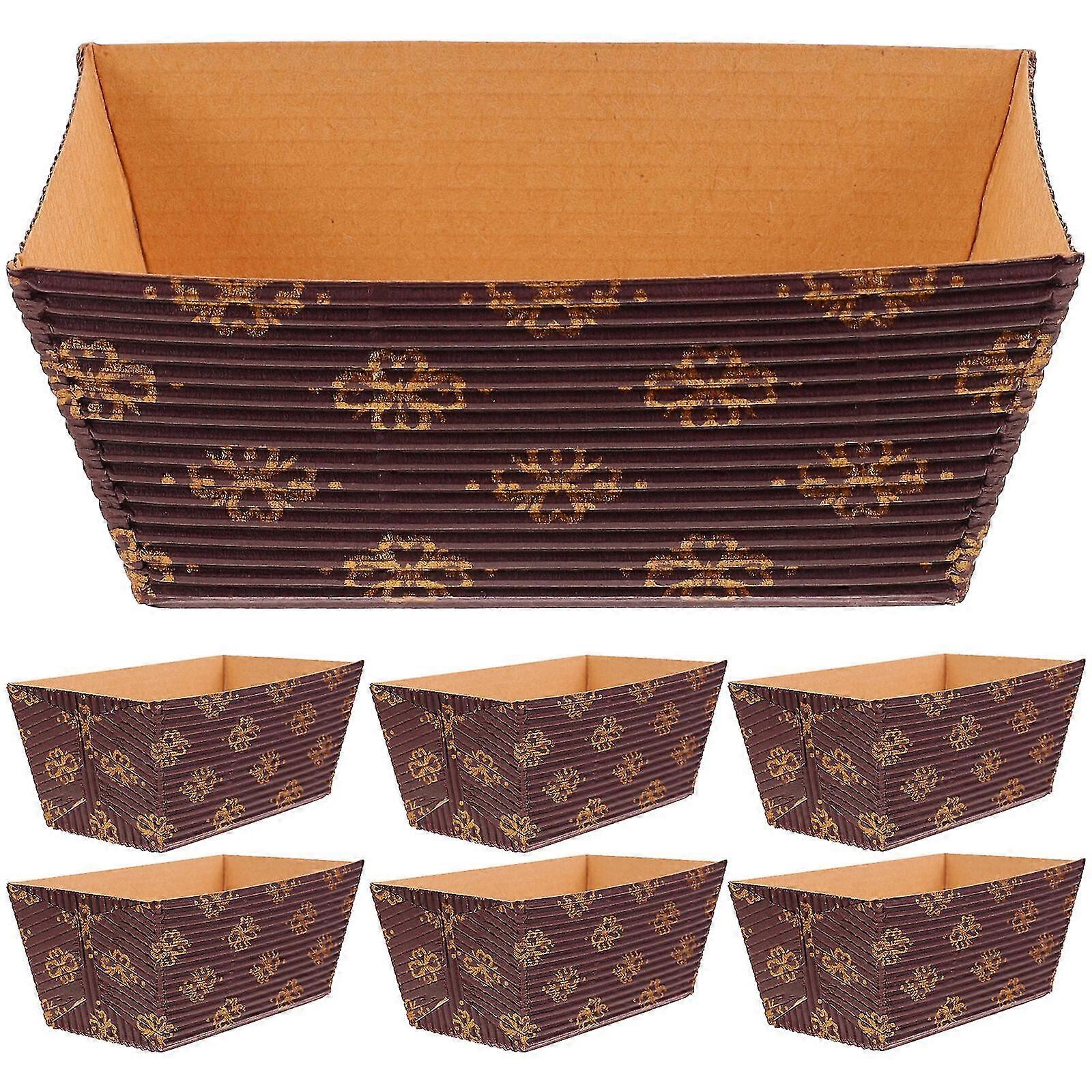 25pcs Paper Bread Pans Cake Paper Cups Loaf Making Paper Molds Stackable Cake Storage Loaf Pans