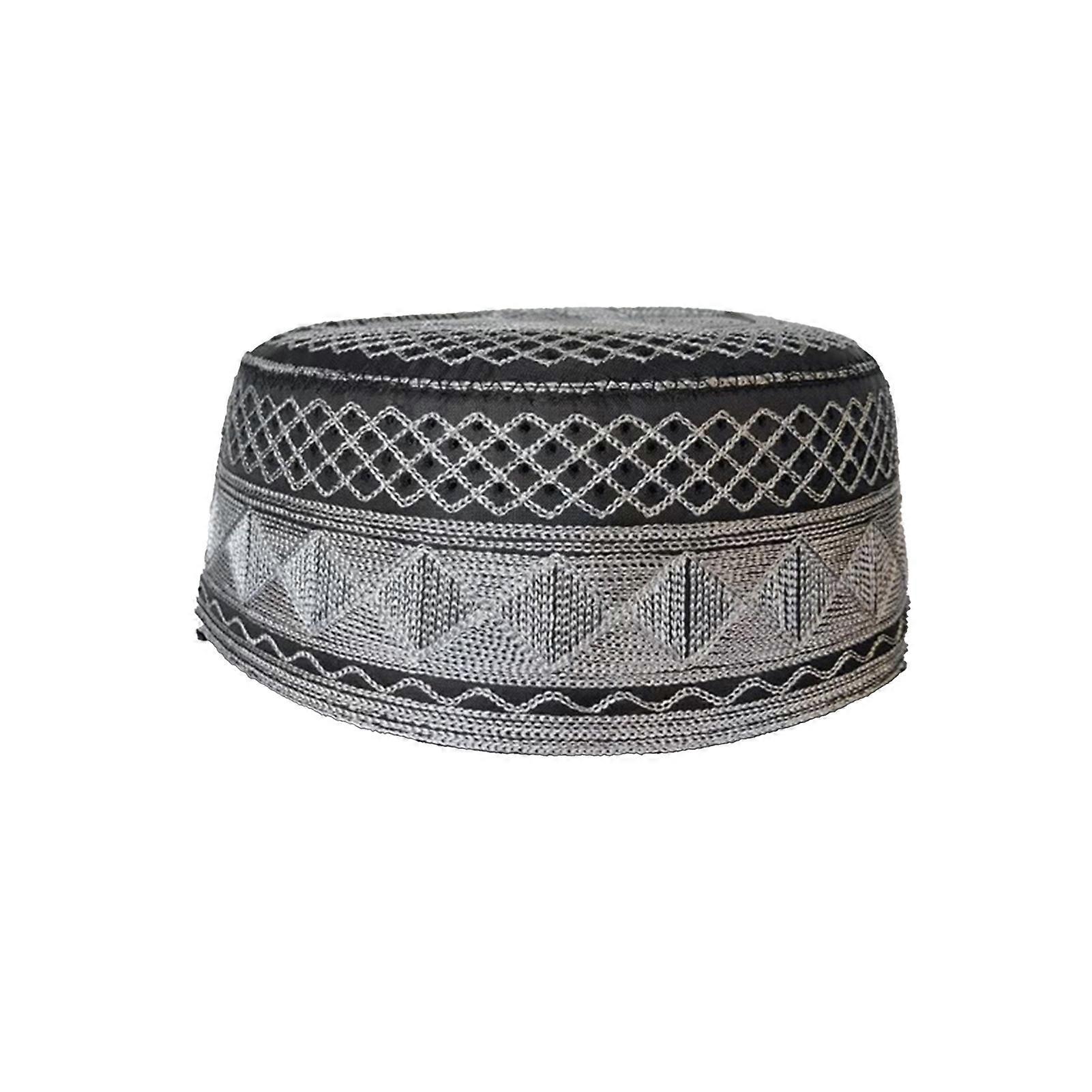 Embroidery Pattern Exquisite Workmanship Prayer Hat Flat Top Men Nation Bowler Hat
