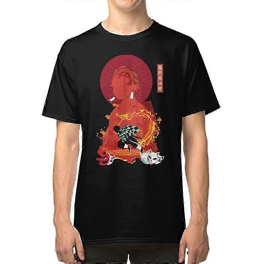 Tricou Tanjiro Kamado Negative Space Design retro