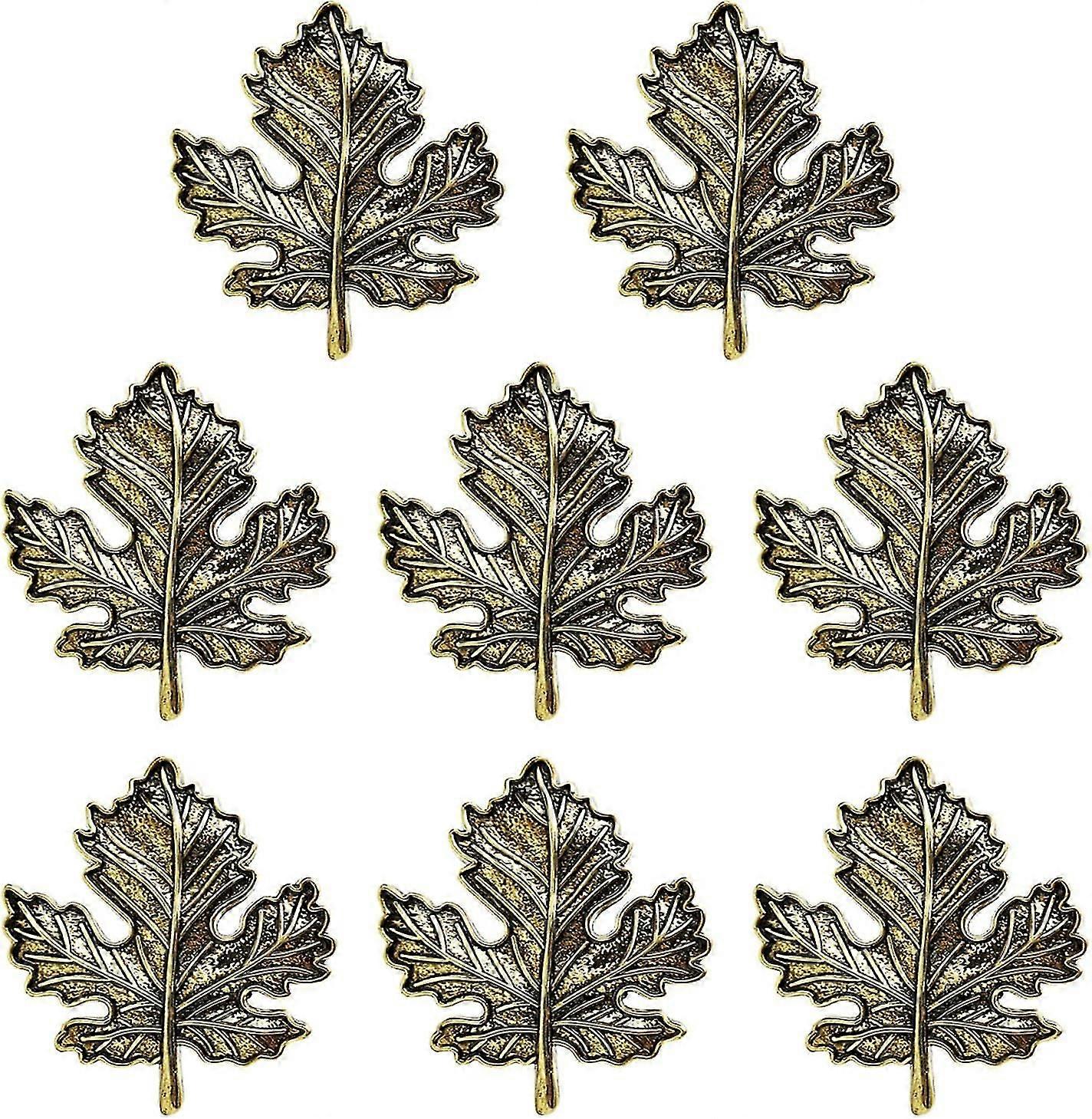 Set Of 8 Maple Leaf Napkin Rings,  For Fall Theme Party  Table Decoration