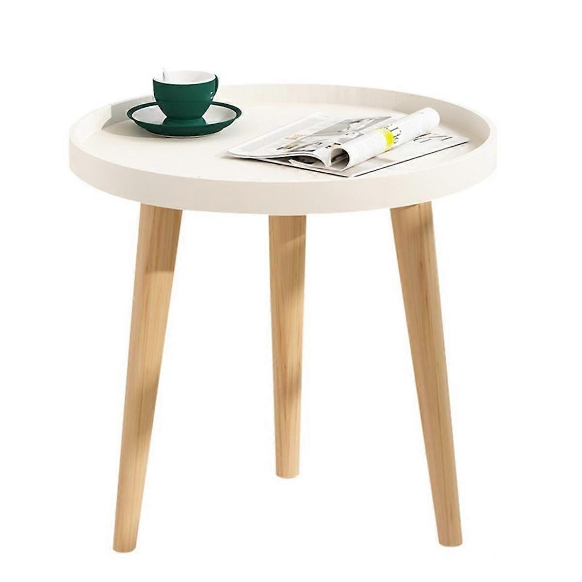 Round Table White Bedside Table Coffee Table Home Decoration Bed Table