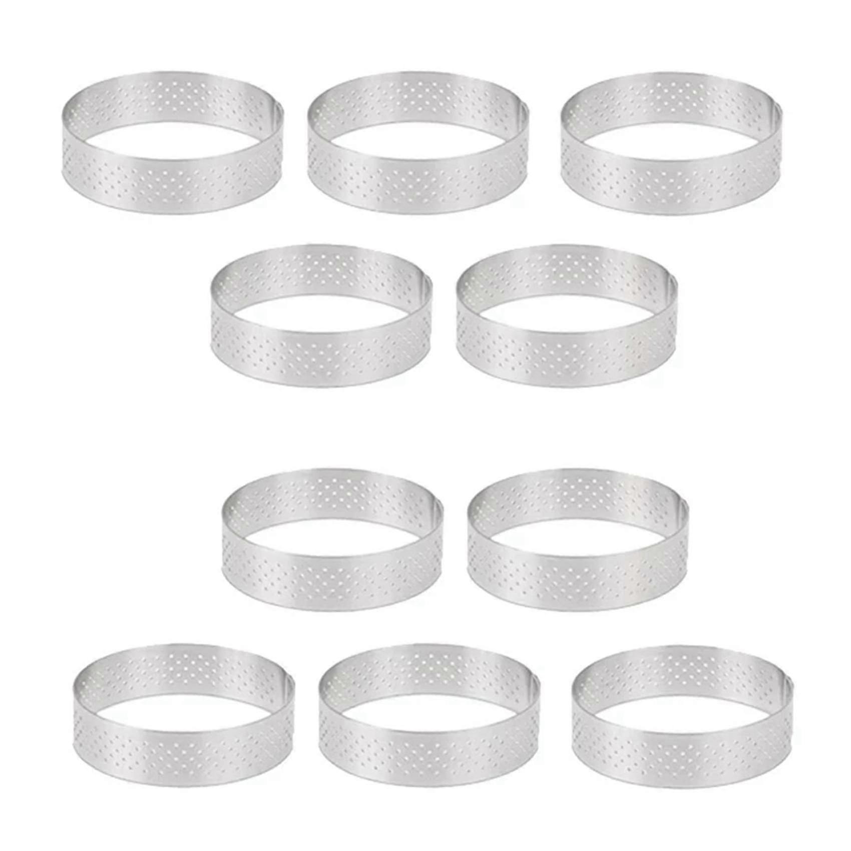 Circular Stainless Steel Tart Ring Tower Pie Cake Mould Baking