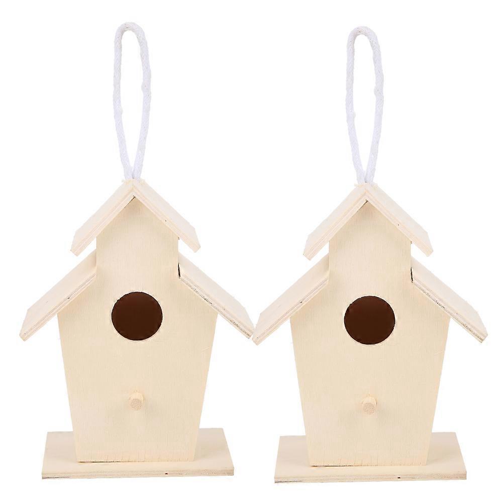 Decorative Garden Bird House, Nature-Themed Bird Feeder For DIY Paintable Wooden Bird House, Unique And Interesting Shape, Soft Texture Clear Grain