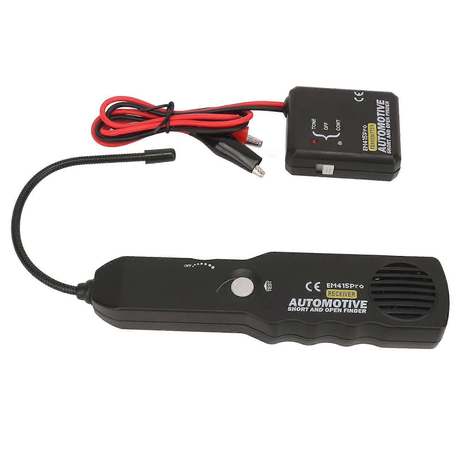 Automotive Short Open Finder DC 6‑42V with 7inch Flexible Probe Buzzer Indicator Light Car Cable Wire Breaker Circuit Fault Tracker for Repairing