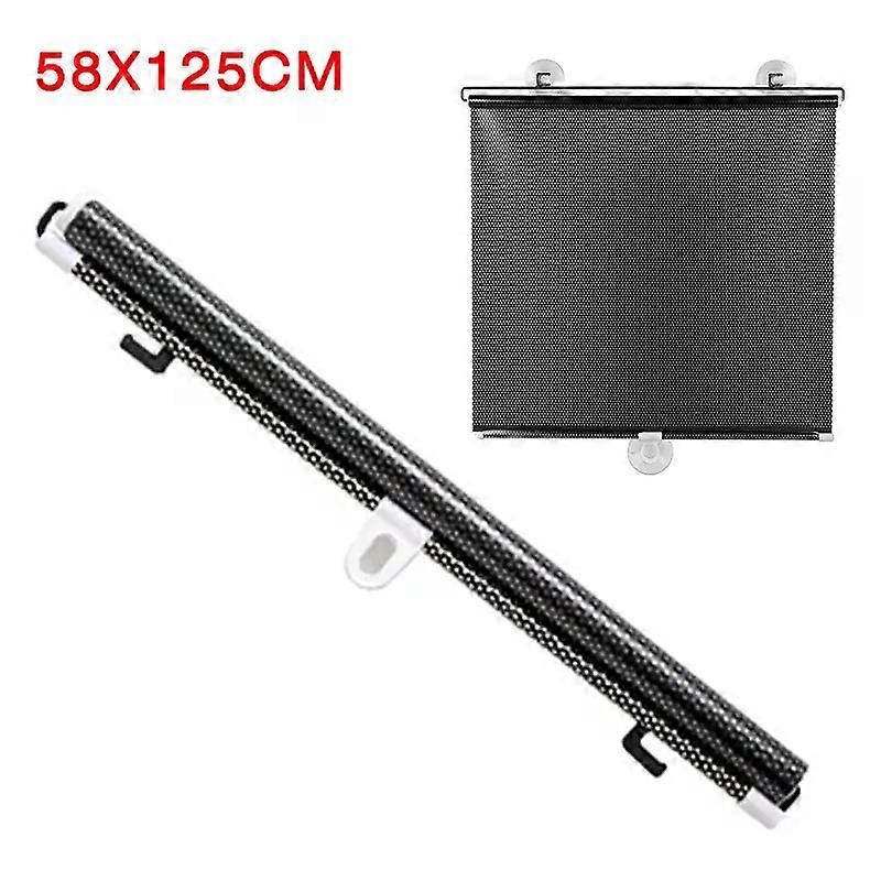 Car Windshield Sunshade Roller Blinds Auto Window Retractable Summer Protection Heat Insulation Curtain Front Rear Shading