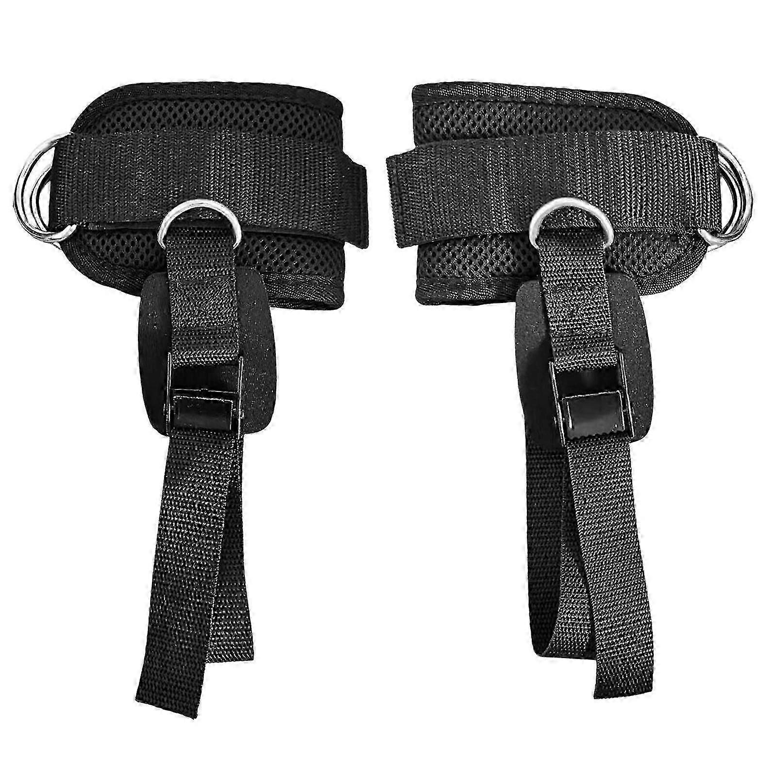 2 قطعة الكاحل الأشرطة دواسة حبل الألوية تمارين تجريب الكاحل الكفة مجموعة أسود