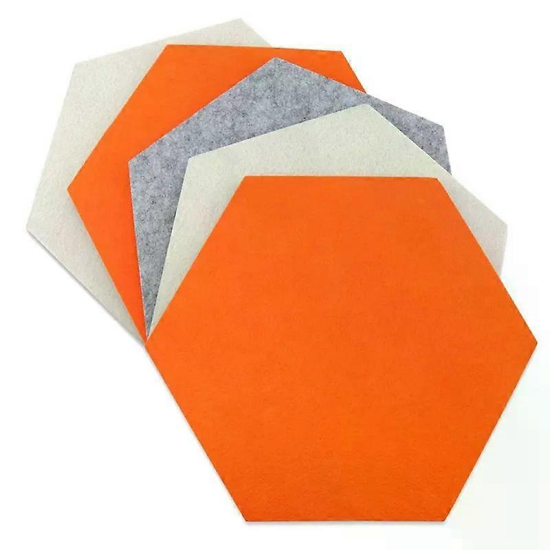 GTBL 5Pcs/Set Hexagon Felt Board Hexagonal Felt Wall Sticker Multifunction 3D Decorative Home Message Board Self-Adhesive Kids R