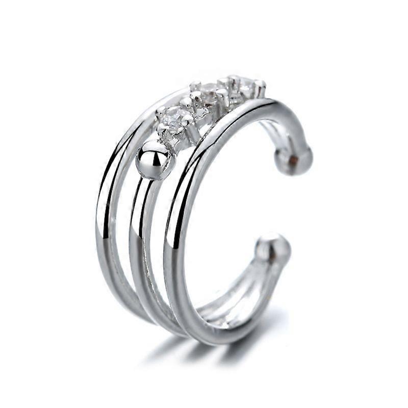 Charming Line Clip On Earrings With Zirconia For Women Fashion Jewelry No Piercing Needed Geometric Style