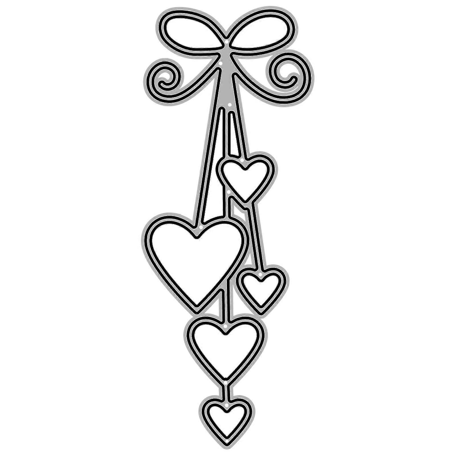 Heart Macrame Cutting Dies Diy Stamps Crafts Template Mold Stencils