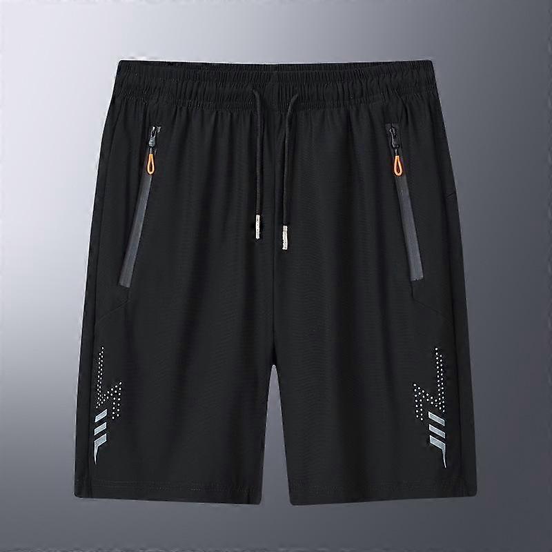 Men's Ice Silk Shorts Summer Thin Loose Plus Size Quick Dry Fitness Breathable Men's Quarter Pants