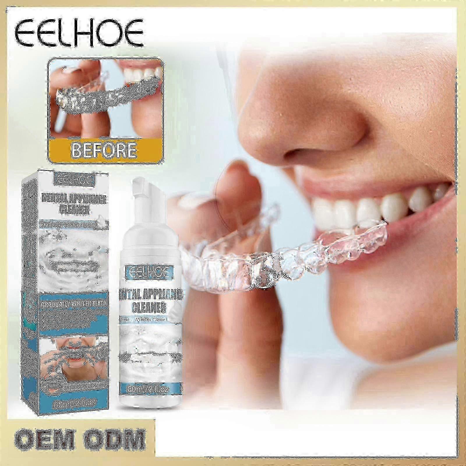 Nettoyant Mousse Orthodontique Appareil Dentaire Nettoyant Mousse Nettoyant Nettoyage Soin Nettoyant Coffret de 60ml -