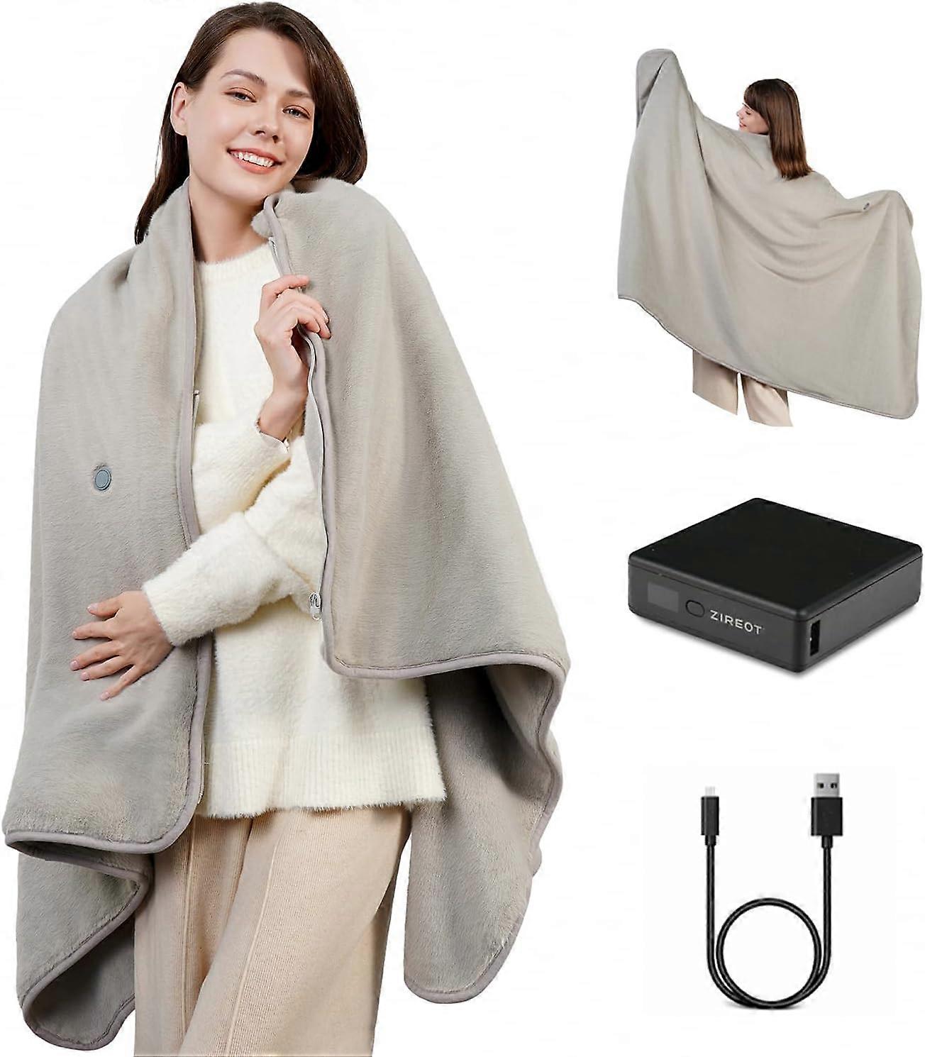 Portable Infrared Heated Blanket with Battery Pack