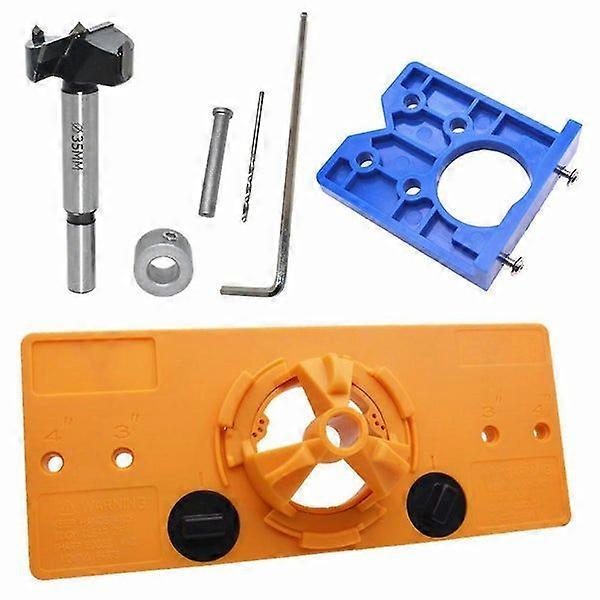 Concealed Hinge Jig Drill Guide Tool Set for Easy Door Installation with Adjustable Cams and Durable Construction