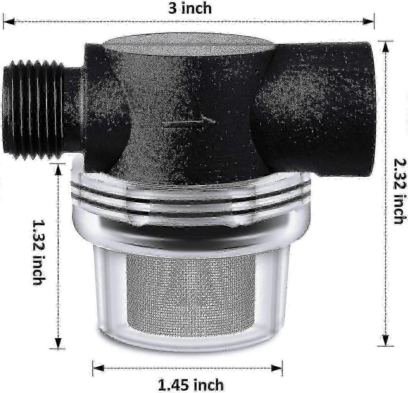 1/2 Zoll Twist-On RV Wasserpumpe Siebfilter, Ersatzrohr Sieb