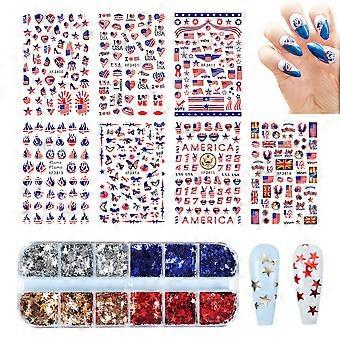 sekskantede glitterflak, trygge giftfrie miljøvennlige akrylnegler, enkle å bruke til DIY manikyrprosjekter