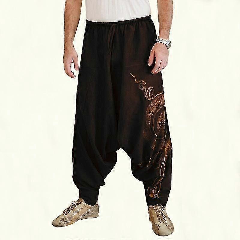 Nya Plus Size Byxor Herr Mode Harembyxor Sommar Baggy Aladdin Hippie Yogabyxor Plus Size